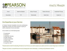 Tablet Screenshot of pearsonfinancial.co.uk